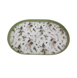 Nouveau plateau ovale décoratif en fer avec autocollant en émail Restaurant plateau de service alimentaire pour la décoration de table à la main - Product Image 2