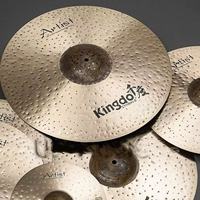 2026 Kingdo Classic Raw Bell Series B20 Bronze Artist Cymbals Handmade 5-Piece Set for Professional Drum Set Accessories