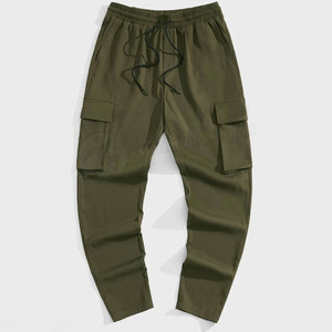 Hombres ligero nueva moda a prueba de viento holgado estilo táctico Streetwear Cargo pantalón personalizable Logo raya lateral corta - Product Image 1
