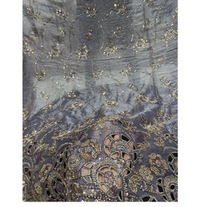 Tissu de soie de travail brodé de haute qualité pour la confection de costumes et de robes pour femmes à des prix abordables - Product Image 1