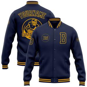Blouson de baseball universitaire personnalisé pour hommes 100% coton Letterman Bomber - Product Image 1