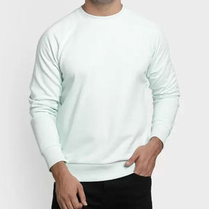 <b>Men</b> Winter Oversized Sweatshirt 100% Cotton Lightweight Casual Fit Breathable Solid Plain Dyed Layer for Everyday <b>Walking</b> - Product Image 1