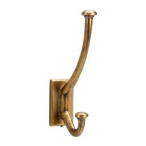 Brass wall hooks antique decor bathroom kitchen entryway decorative hardware durable solid rustproof wall mount storage - Product Image 1
