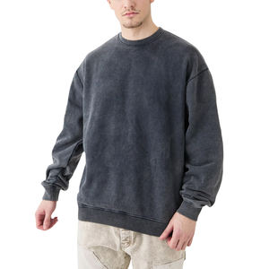 Sweat-shirts délavés à l'acide 2026 pour hommes – Vêtements de sport légers et décontractés – Coupe ample 100 % coton - Product Image 1