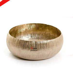 2025 último aspecto, cuenco para servir frutas de aluminio y metal con acabado plateado para restaurante y bar de hotel - Product Image 4