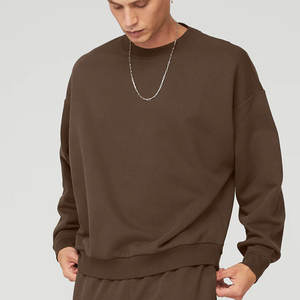 Sweat-shirt surdimensionné en coton de haute qualité vierge Sweat-shirts actifs à col rond personnalisés pour hommes - Product Image 5