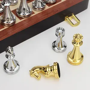 CHRT Custom Wholesale Classic Vintage Tournament International Toy Wooden Chess Set Game Board Chess Pieces Checkers