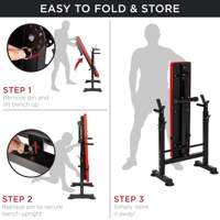 Meilleures ventes OEM Banc plat de musculation pliable et réglable avec rack de puissance pour salle de sport