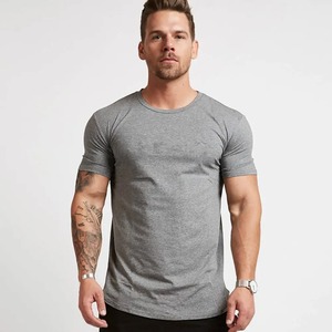 Camiseta de algodón con cuello redondo 2025 ajustada para hombre, tela de alta calidad, Impresión de logotipo personalizado, servicio OEM disponible en varios tamaños - Product Image 4
