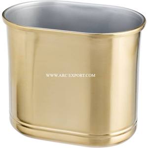 Hammered Gold Metal Used The House Dust Bin And Kitchen Garbage Large Unique Home Decorative Indoor Waste Bin At Good Price - Product Image 5