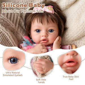 Muñecas Reborn de Silicona de Cuerpo Completo Babeside <span class=keywords><strong>Dolly</strong></span>, 16 Pulgadas, Modelo de Niña Pequeña Realista - Product Image 3