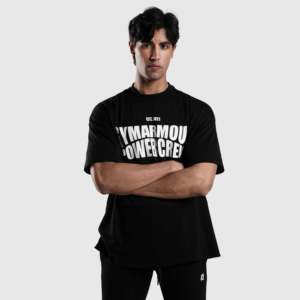 T-shirt Power Crew en tissu jersey noir pour l'entraînement en salle de sport - Product Image 3
