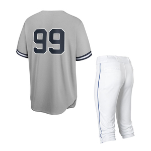 ชุดยูนิฟอร์มเบสบอลซอฟต์บอลราคาถูก 100% โพลีเอสเตอร์ ระบายอากาศได้ดี แห้งเร็ว ซับเหงื่อ ปรับแต่งชื่อทีมได้ สำหรับผู้ใหญ่ - Product Image 4