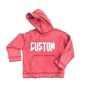 เสื้อมีฮู้ดผู้ชายผ้าคอตตอนฟอกสีกรดปักลายเป็นของแข็งขนาด XL - Product Image 3