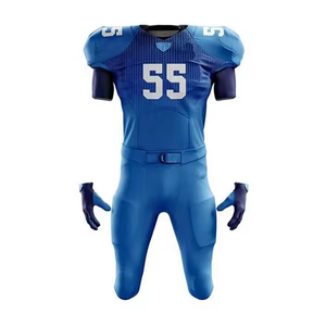 Uniforme de fútbol americano sublimado personalizado de alta calidad, la mejor calidad de fábrica con logotipo bordado cosido, conjuntos de pantalones de Jersey - Product Image 4