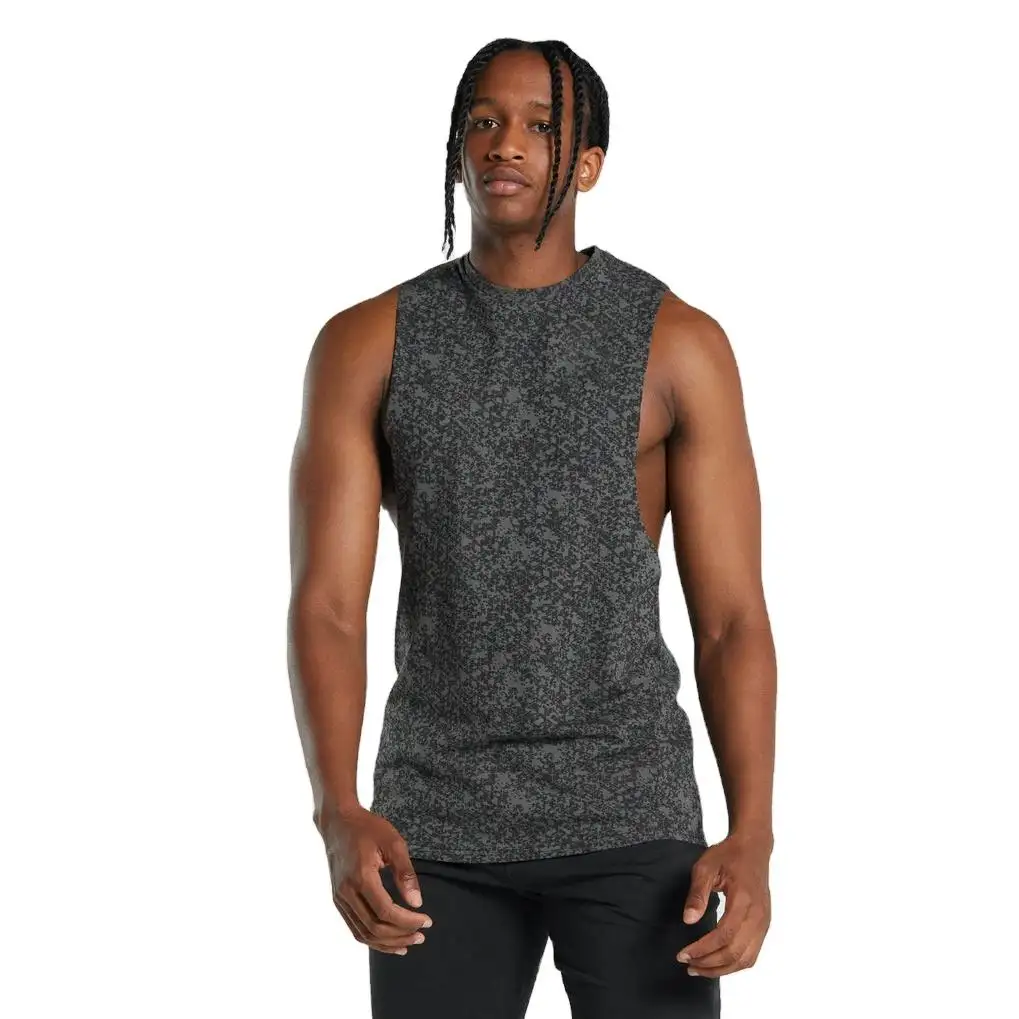 Nueva moda marca de moda hombres verano Casual chaleco camisas 95% algodón gimnasio deporte Camiseta sin mangas único Color Simple