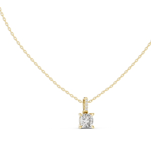 Collar con Colgante de Diamante Sintético VVS-VS EF de 1.576 CT, Disponible en Oro Rosa, Amarillo y Blanco de 18KT y 14KT - Product Image 2