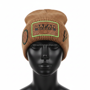 Women Winter <b>Beanie</b> Hat Premium GSM Stretch Knitted Fabric Brown Custom Logo Patch Stylish <b>Streetwear</b> Design jacquard <b>Beanie</b> Cap - Product Image 6