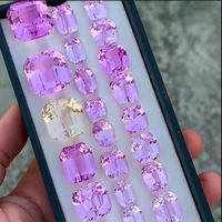 Zafiro Creado en Laboratorio de 10000 Quilates, Corte Ovalado, Cristales Mixtos Transparentes y Rosados, Minerales Naturales de Afganistán Abbott LO786, para Joyería