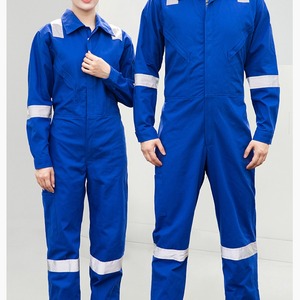 Ropa de Trabajo de Verano Antiestática de Poliéster y Algodón, Ropa de Trabajo de Manga Larga con Banda Reflectante, Traje de Overol para Petroquímica - Product Image 2