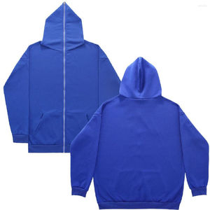 Mens Retro Hip Hop <b>Y2K</b> Full Face Zipper Hoodie Cotton Embroidered <b>Streetwear</b> Oversized Loose Harajuku Style Unisex Sweatshirt - Product Image 2