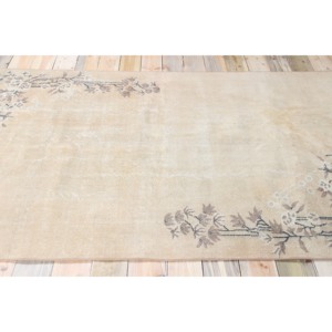 Tapis turc vintage, grand tapis de 5,1 x 8,3 pieds, tapis floral brun bronze - Product Image 3