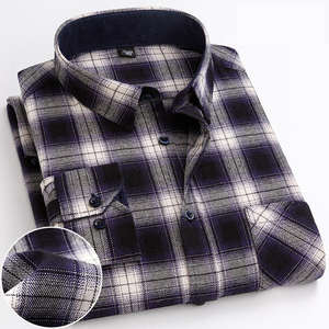 เสื้อเชิ้ตผ้าสักหลาดสำหรับผู้ชายแขนยาวแบบเต็มความต้องการสูง - Product Image 2