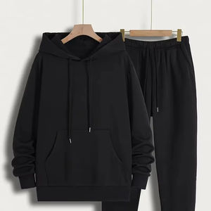 Ensemble de survêtement grande taille pour hommes de haute qualité fabriqué en usine coupe-vent en nylon imperméable fermeture éclair vente douce jogging polaire hiver XL - Product Image 1