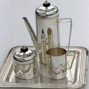 Stainless Steel Mirror Polished <b>Coffee</b> <b>Tea</b> Pot Creamer Jug <b>Sugar</b> Pot Serving Tray <b>Tea</b> and <b>Coffee</b> Pot Set - Product Image 6