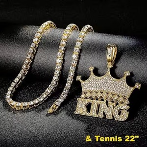 Custom <b>Name</b> Bling Moissanite <b>Pendant</b> <b>Necklace</b> Shining Diamond Solid Gold Hip Hop Solid Moissanite Charm Fashion <b>Pendants</b> Charms - Product Image 3