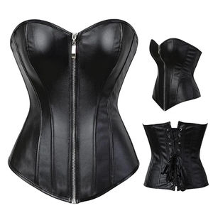 Corset de maintien de la taille en dentelle gothique OEM ODM, avec fermeture avant, en cuir, pour le modelage du corps, sans couture, pour un usage quotidien, contrôle moyen, personnalisé - Product Image 1