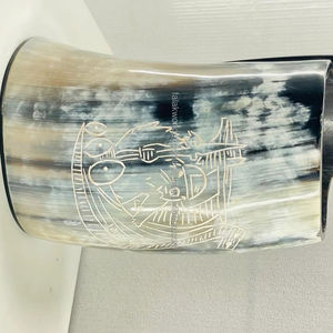 Viking Écologique Corne De Bœuf Bière Tasse À Boire Poli Buffle Corne De Bœuf Tasses pour Décor Prix Usine Par Falak World Export - Product Image 1