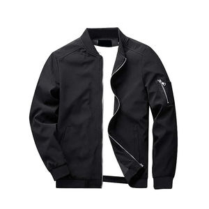 Chaqueta de Piloto para Hombre, Color Negro, Resistente al Viento, Impermeable, para Invierno, Táctica, de Nailon Satinado, Cálida, Tipo Bomber - Product Image 1