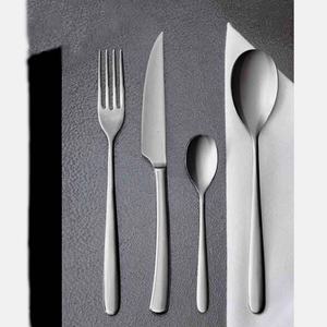 Ensemble de couverts en acier inoxydable faits à la main, meilleure vente, en acier inoxydable, argent, mat, poli, fourchette et cuillère, doublure laser, manche supérieur et fin - Product Image 3