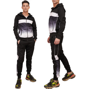 Ensemble de joggings Slim Fit pour hommes de haute qualité Full Zip Multi-Print Hoodie Bottoms Respirant Élégant Survêtements pour l'hiver - Product Image 4
