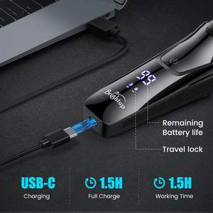 Afeitadora Eléctrica Inalámbrica con Carga Rápida Tipo-C (IPX7), Recortadora Extraíble, Afeitadora Rotatoria Húmeda/Seca para Rostro, Rendimiento Suave, Ideal para Viajes - Product Image 1