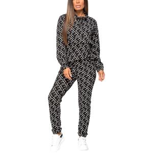 ชุดวอร์มสองชิ้นมีฮู้ดสำหรับผู้หญิงชุดออกกำลังกายวิ่งจ๊อกกิ้งพิมพ์ลายดิจิตอล2ชิ้นสำหรับผู้หญิง - Product Image 2