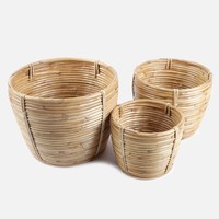 Prix OEM, Service bon marché, Pots de fleurs de plante de canne en rotin, décorations faites à la main pour Pots de jardinière maison