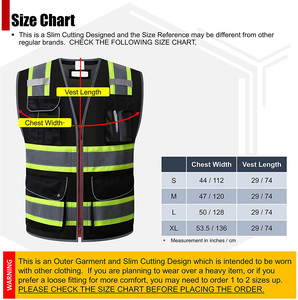 Chaleco de seguridad reflectante para el trabajo, chaleco de seguridad de alta visibilidad con logotipo personalizado para el tráfico, ropa de trabajo, color negro, para construcción - Product Image 5