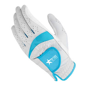 Guantes de Golf con logotipo personalizado de alta calidad para hombre y mujer, piel de oveja auténtica Cabretta, antideslizantes, estampado de silicona, agarre lateral, manos - Product Image 4