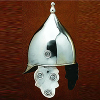ELMO CELTIC STEEL Casque médiéval en métal découpé à la main, incrusté d'émail, épaisseur 18 jauges, 2,2 kg, 20x24cm, Histoire