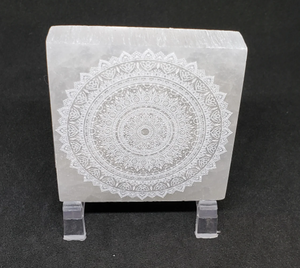 Placa de Carga de Chakra Redonda de Selenita Natural a Granel de la Mejor Calidad, Diseño de Regalo - Product Image 2