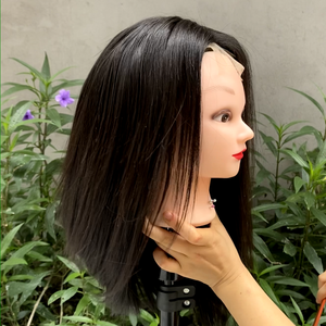 วิกผมยาวปิดลูกไม้5x5 HD ผมตรงกระดูกของผู้หญิงลูกไม้สวิสโปร่งใสสีธรรมชาติยาวสั้นสีดำแบบเวียดนาม - Product Image 3