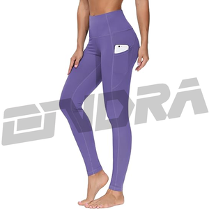 ช้อปกางเกงโยคะเอวสูงรุ่นใหม่ของเรา พร้อมกระเป๋าสำหรับผู้หญิง กางเกงเลกกิ้งออกกำลังกายยืดหยุ่น กระชับสัดส่วน ชุดออกกำลังกายทันสมัย TrendFit - Product Image 1