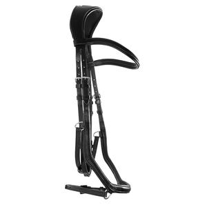 Bride en or personnalisable pour chevaux de course anglais en cuir souple rond cousu d'Inde avec logo personnalisé - Product Image 3