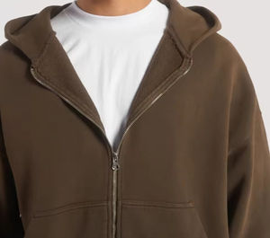 Sweats à capuche zippés pour hommes, personnalisables en gros, manches longues, coton, impression pour hommes, sweats à capuche zippés pour hommes avec service d'expédition et de livraison, service OEM - Product Image 5