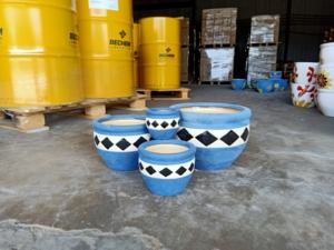 [Leo Nguyen Le] - Venta al por mayor de juego de macetas de cerámica esmaltada para interiores, macetas para decoración de jardín de un proveedor de Vietnam - Product Image 3