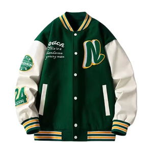 Chaqueta Universitaria de Baloncesto Unisex de Invierno, Calidad Personalizada, 100% Algodón, Patrón de Letras, Logotipo Bordado, Capucha Delantera, Forro Polar - Product Image 6