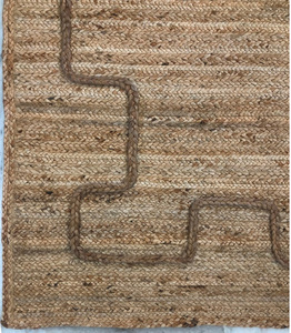 Luxury Handmade Jute Area Rug Unique Dual Textured Braided Hand Stitched Dhurrie <b>Round</b> Pattern <b>Carpet</b> for Indoor Use in Hotels - Product Image 1