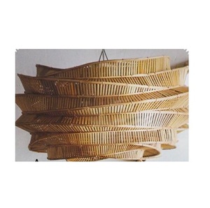 Lámpara Colgante LED Tradicional Hecha a Mano de Hierro y Ratán Decorativo Marrón con Pantalla Personalizable - Product Image 5